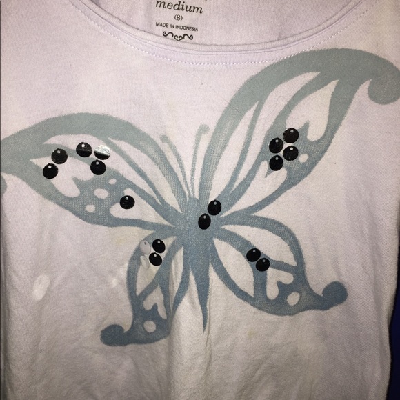 Old Navy butterfly light purple girls shirt - Picture 5 of 5